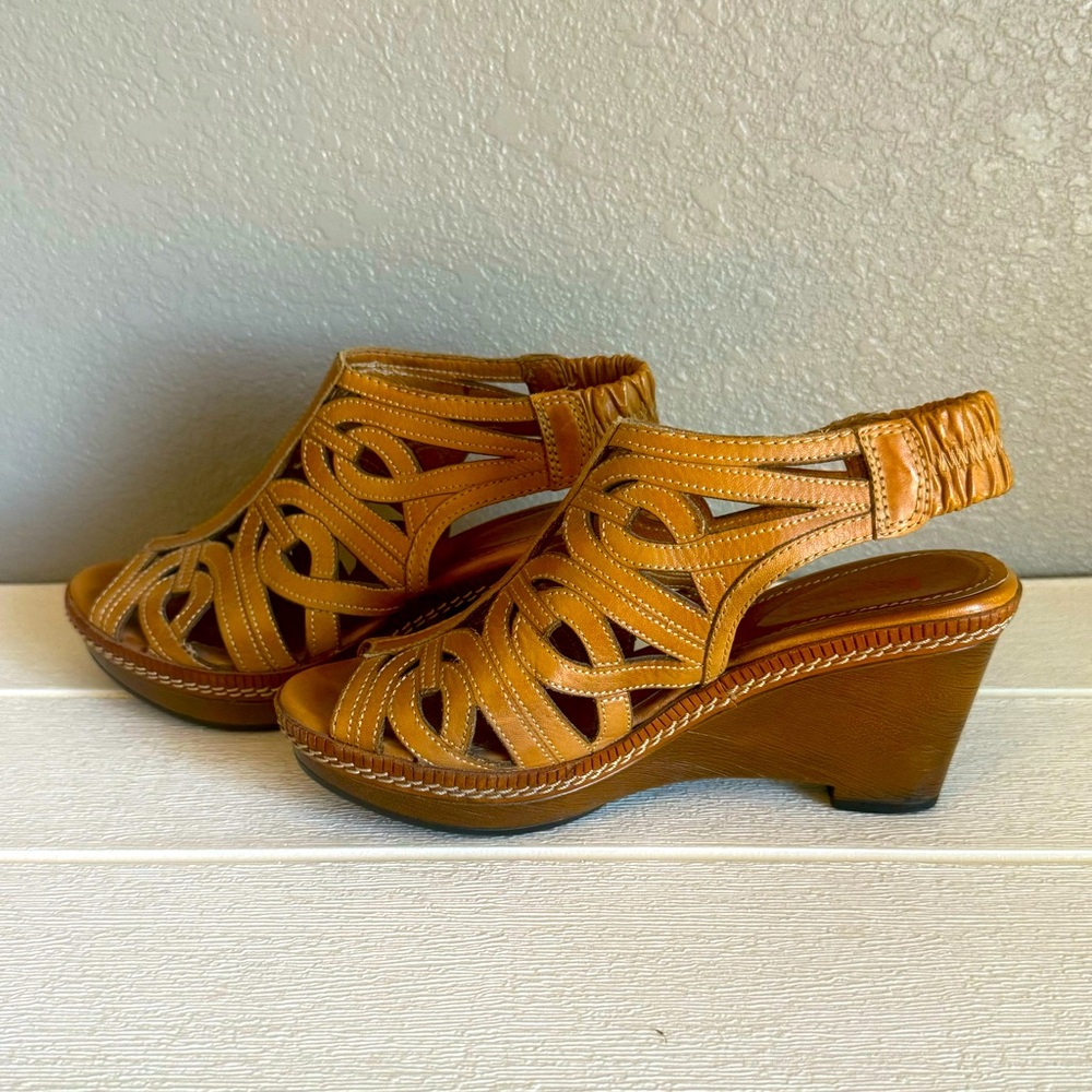 PIKOLINOS Slingback Wedge Sandal. Made in Spain.